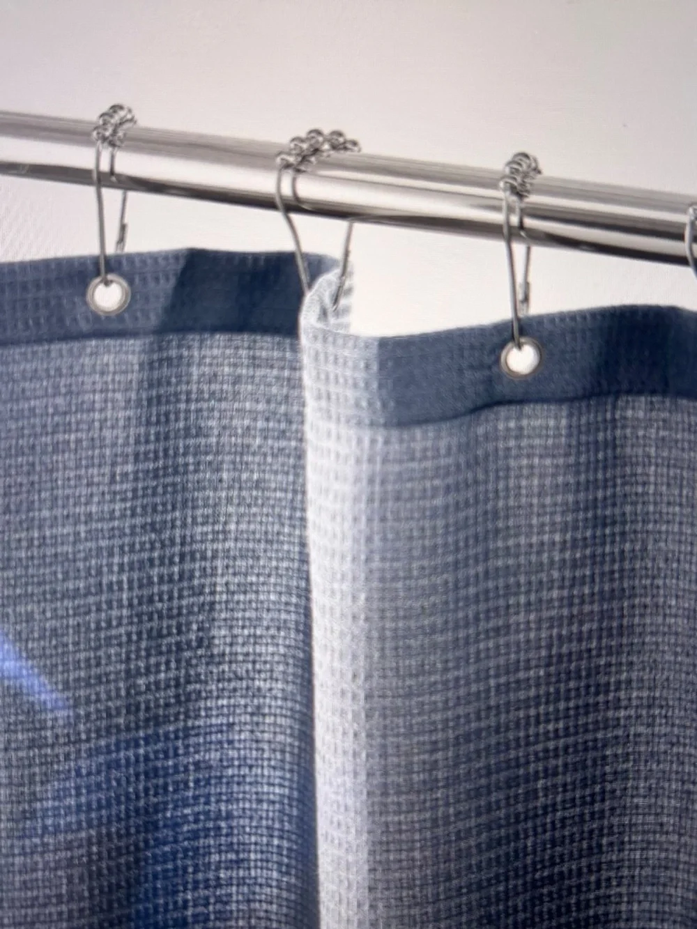 MDesign Lake Blue Waffle New in Bag/with tags Shower Curtain